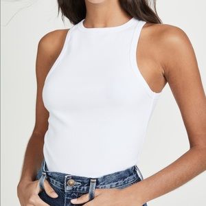 Agolde Rib Tank WHITE